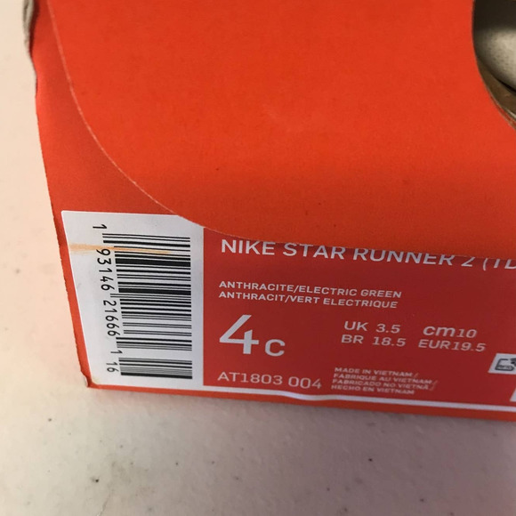 Nike Unisex Kids Size 4C Child Nike Star Runner 2 (TDV) Running Shoes - Picture 7 of 7